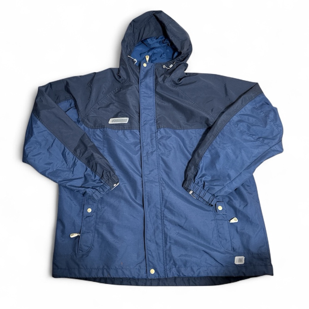 Columbia Men's Blue Full Zip Button Hooded Jacket with Sleeve Pocket Size Large